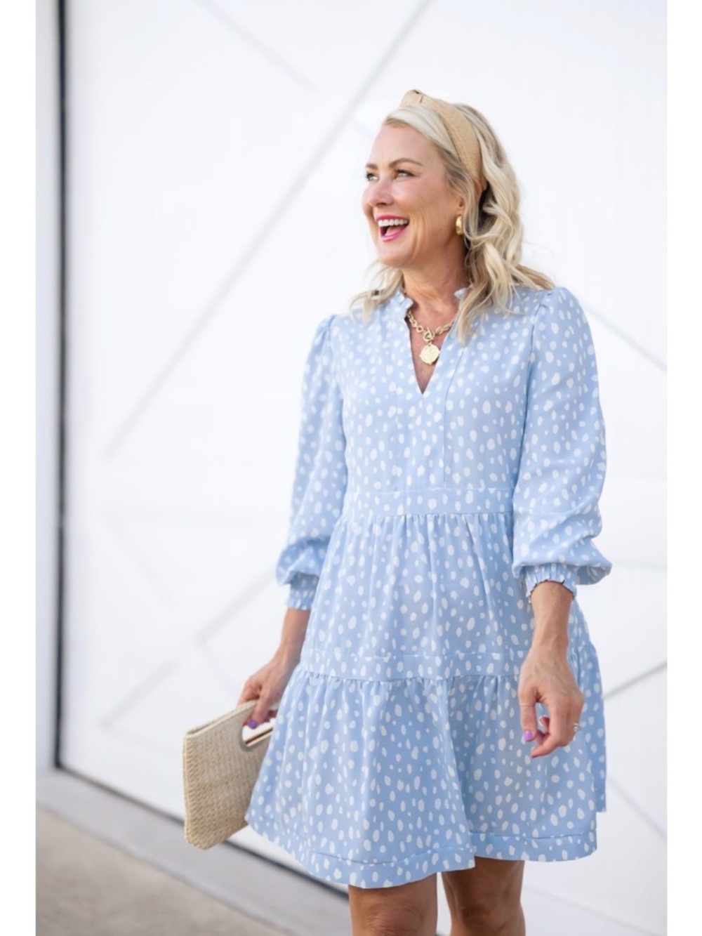 Gibsonlook long sleeve Decked Out Day Dress - NWT